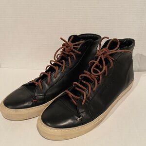 Moods of Norway Black Leather High-Top Sneakers